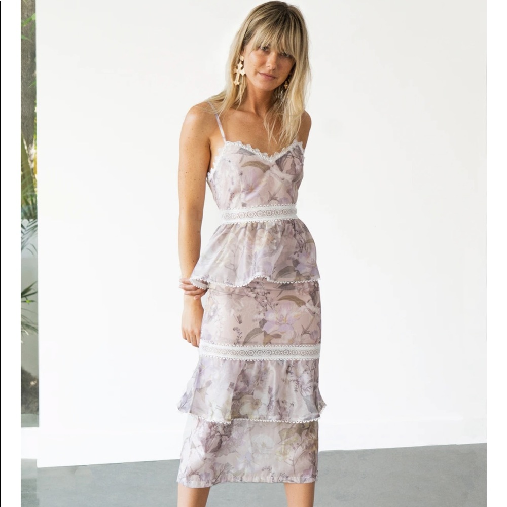 V. Chapman daffodil dress in garden print